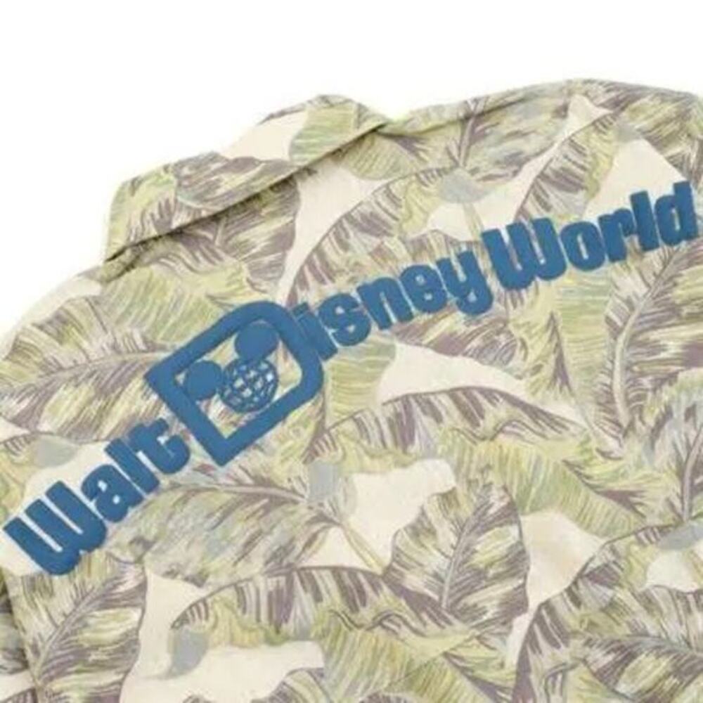 Disney World Spirit Jersey Mens Medium Tropical Leaf Button Down Shirt NWT 1971